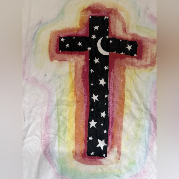 Unif Starry Cross Destructed Tank Top XS - Picture 2 of 3